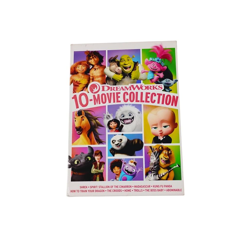 Dreamworks 10-Movie Collection (DVD) Shrek Home Trolls Croods Kung Fu Spirit